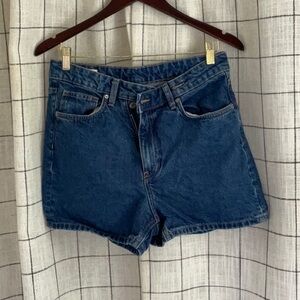 Zara Deep Blue Jean Shorts